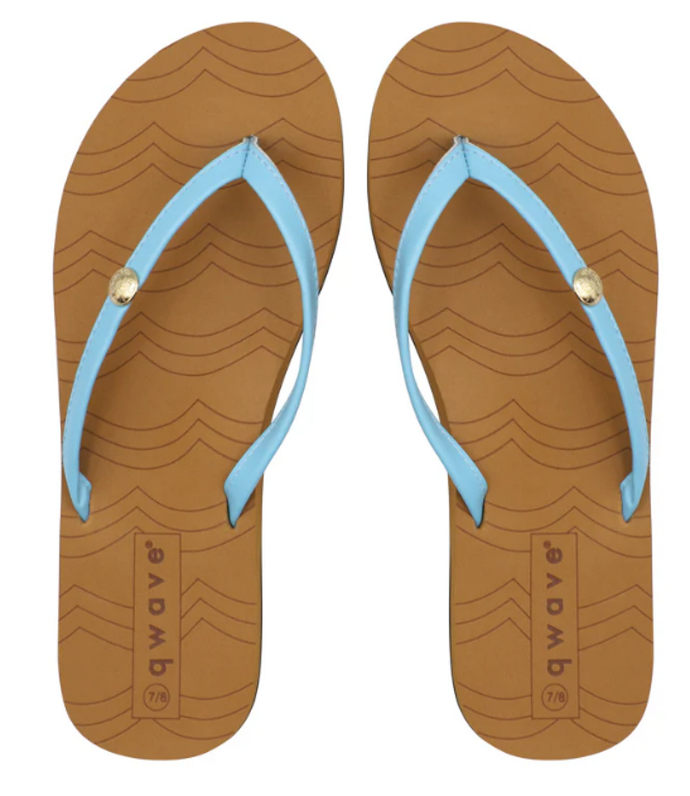Qwave Ladies' Medallion Sandals, Blue, Size 8/9